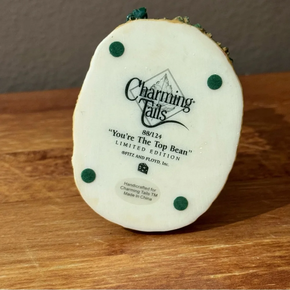 Charming Tails “You’re The Top Bean” Item #88/124 Fitz and Floyd 💛🧡💜❤️💚
